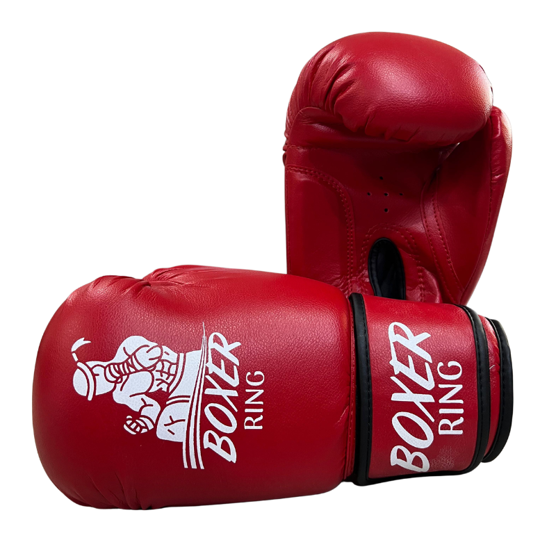 Red Synthetic leather gloves